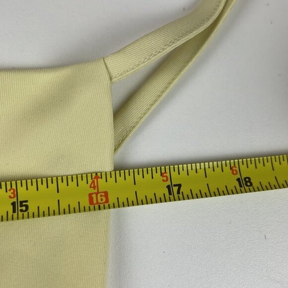 Le Lis Yellow Cowl Neck Open  Back Pleated Cami Short Romper - Picture 3 of 12